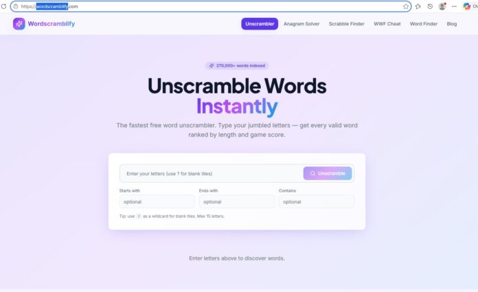 wordscramblify